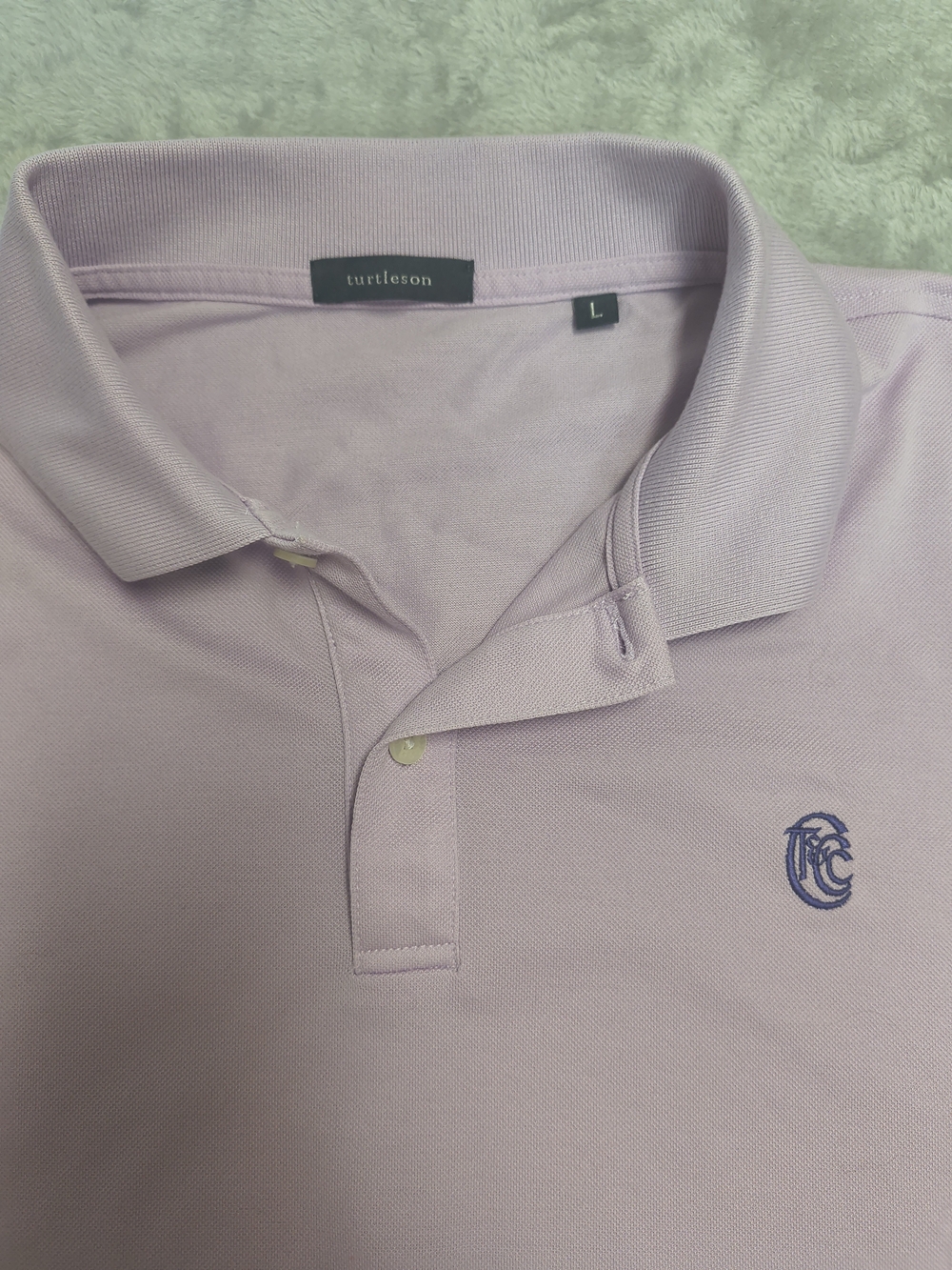 Turtleson Men’s Lavender Polo Shirt - Classic Collared Short Sleeve